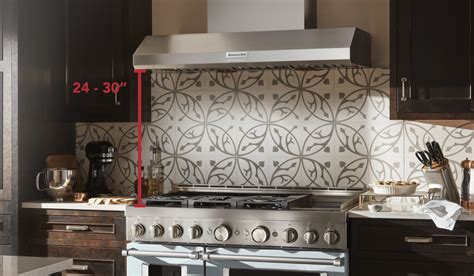 height range hood above gas stove